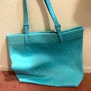 Michael Kors neoprene blue tote